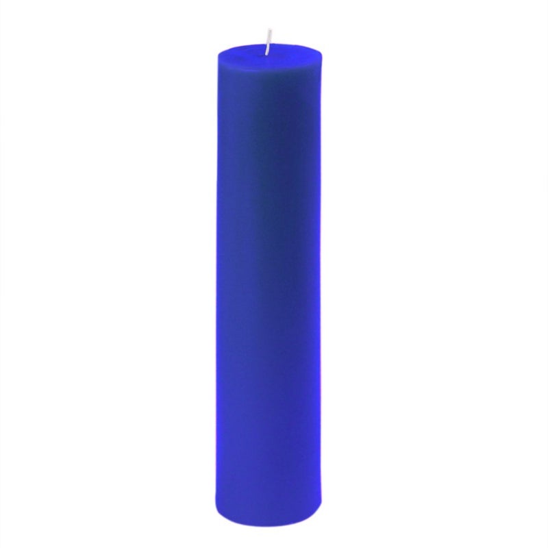 Jeco 2 x 9 Inch Blue Pillar Candle - Image 1